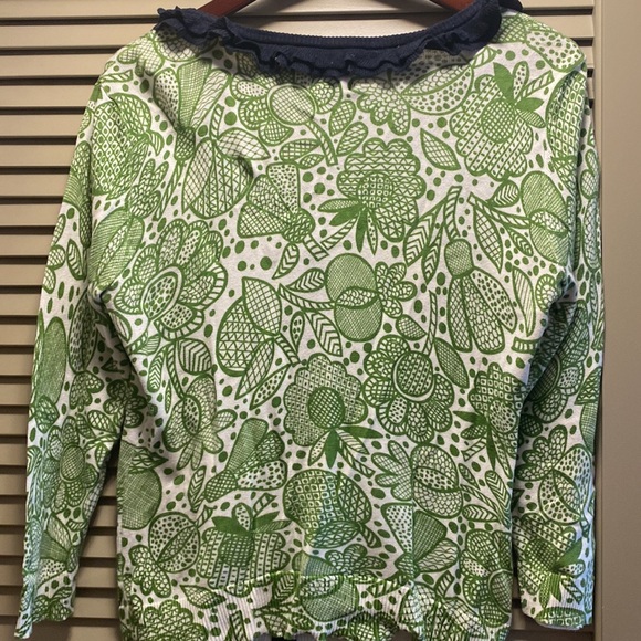 Green Patterned Anthropologie Cardigan - Picture 3 of 3